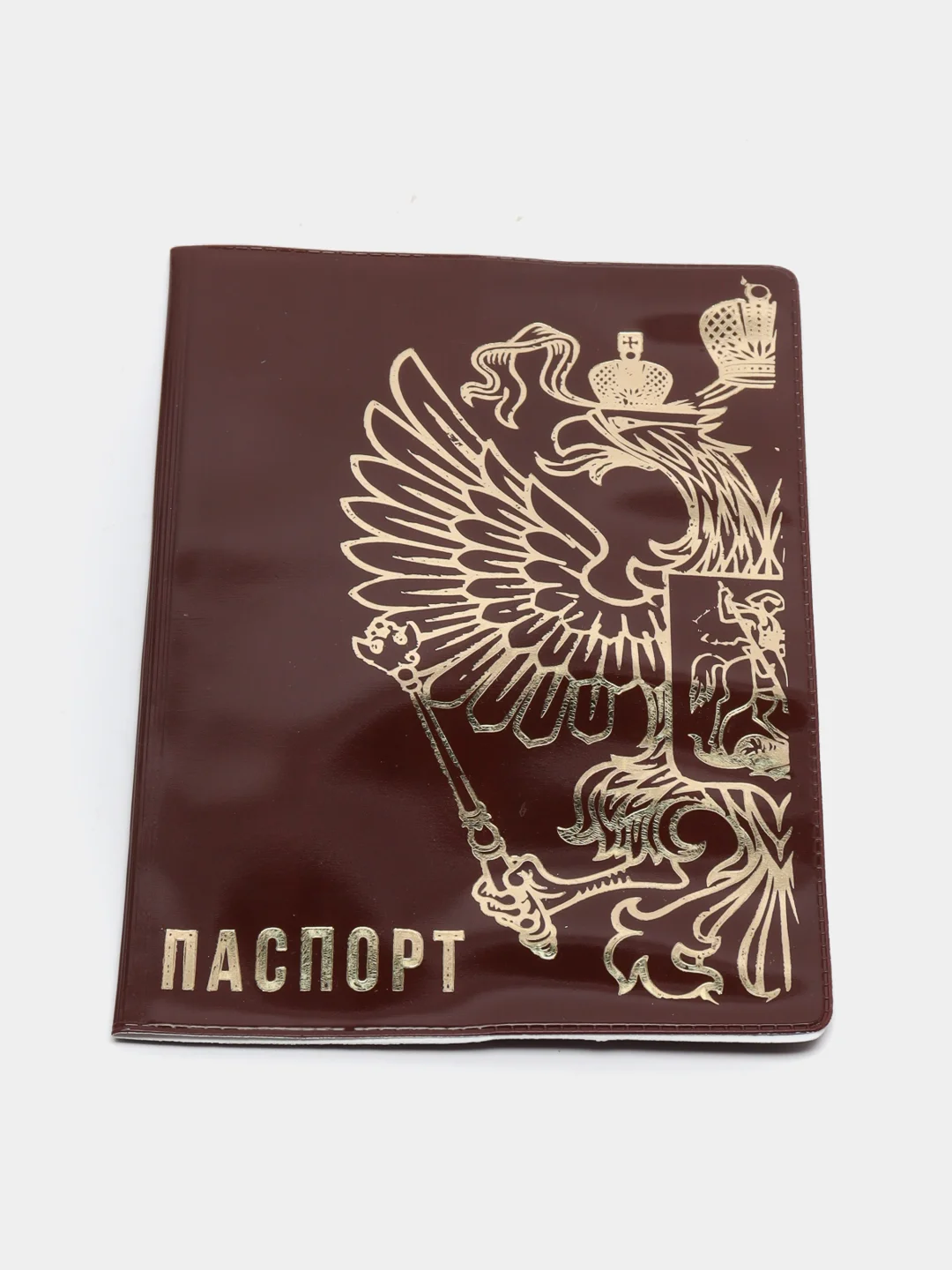 Бордовый обложка на паспорт "Герб", "Классика"