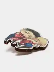 Значок деревянный по аниме "Юри на льду" (Yuri on Ice)