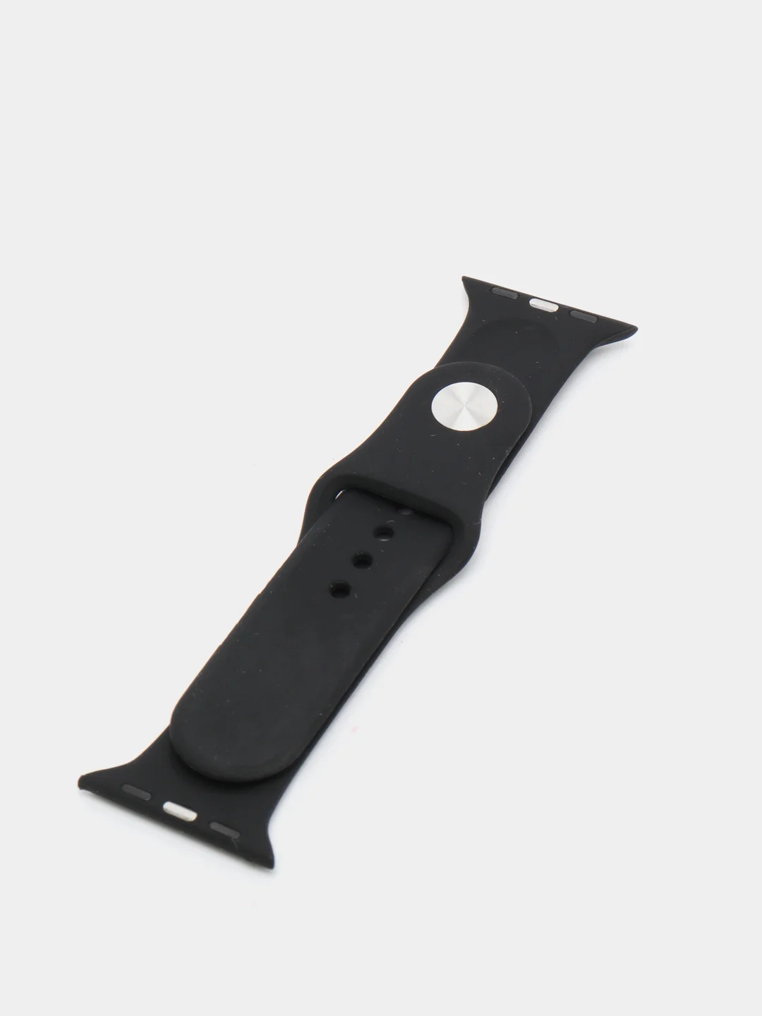 Черный силиконовый ремешок для Apple Watch 3 4 5 6 SE на 38 42 40 44