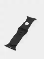 Черный силиконовый ремешок для Apple Watch 3 4 5 6 SE на 38 42 40 44