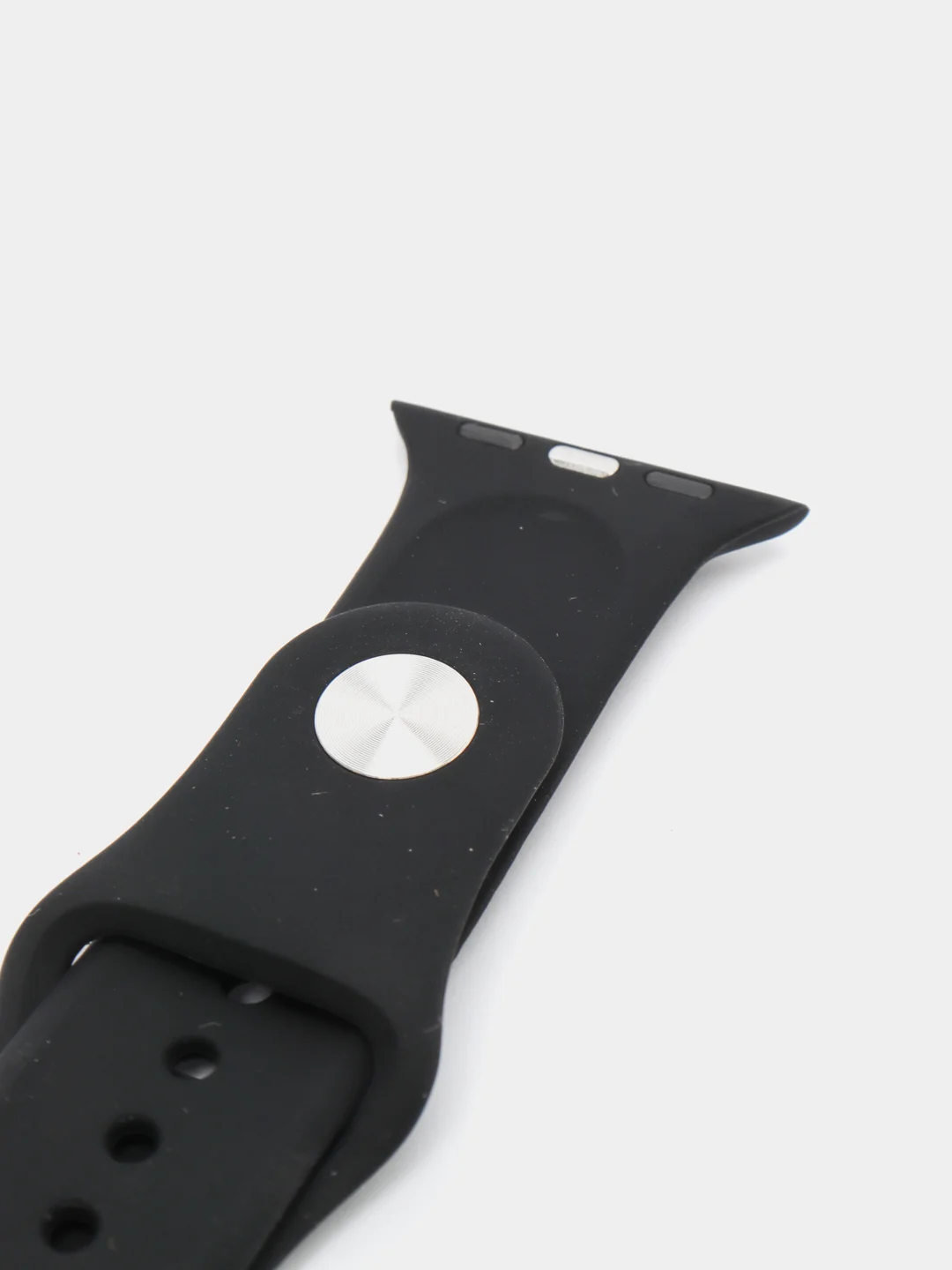 Черный силиконовый ремешок для Apple Watch 3 4 5 6 SE на 38 42 40 44