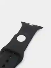 Черный силиконовый ремешок для Apple Watch 3 4 5 6 SE на 38 42 40 44