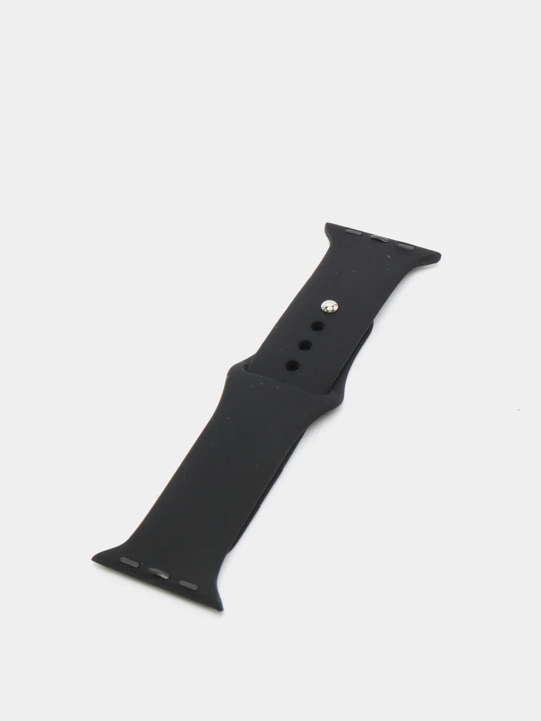 Черный силиконовый ремешок для Apple Watch 3 4 5 6 SE на 38 42 40 44