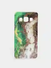 Зеленый чехол Samsung Galaxy A3 2015 / SM-A300F, Галакси А3 2015 силиконовый с мраморным рисунком