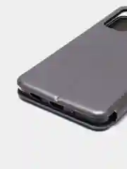 Серебряный чехол книжка для Samsung Galaxy S20 FE, S20FE с функцией подставки