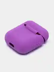 Фиолетовый чехол для наушников Apple Airpods 1 и 2 силиконовый