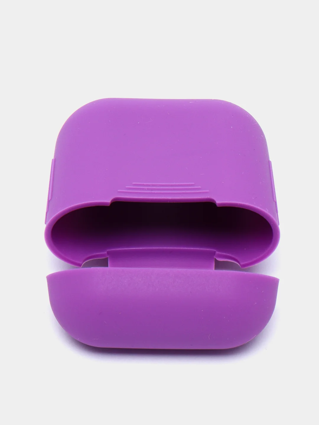 Фиолетовый чехол для наушников Apple Airpods 1 и 2 силиконовый