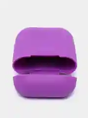 Фиолетовый чехол для наушников Apple Airpods 1 и 2 силиконовый