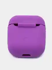 Фиолетовый чехол для наушников Apple Airpods 1 и 2 силиконовый