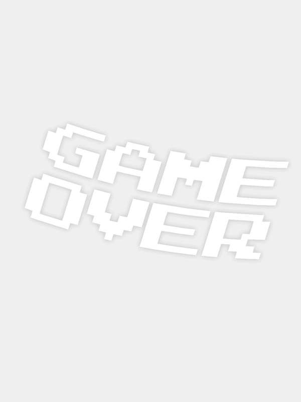Наклейка на чехол game over