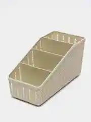 Белый органайзер 4 секции для косметики / кистей / канцелярии ВЯЗАНИЕ IDEA