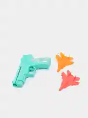 Игрушечный пистолет-катапульта, стреляющий самолетами (2 ШТ) (бластер, самолетик)