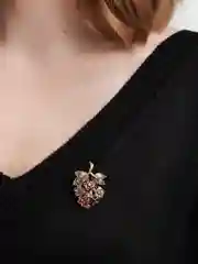 Бронзовый брошь женская