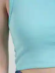 Бирюзовый топ женский, на одно плечо, хлопок