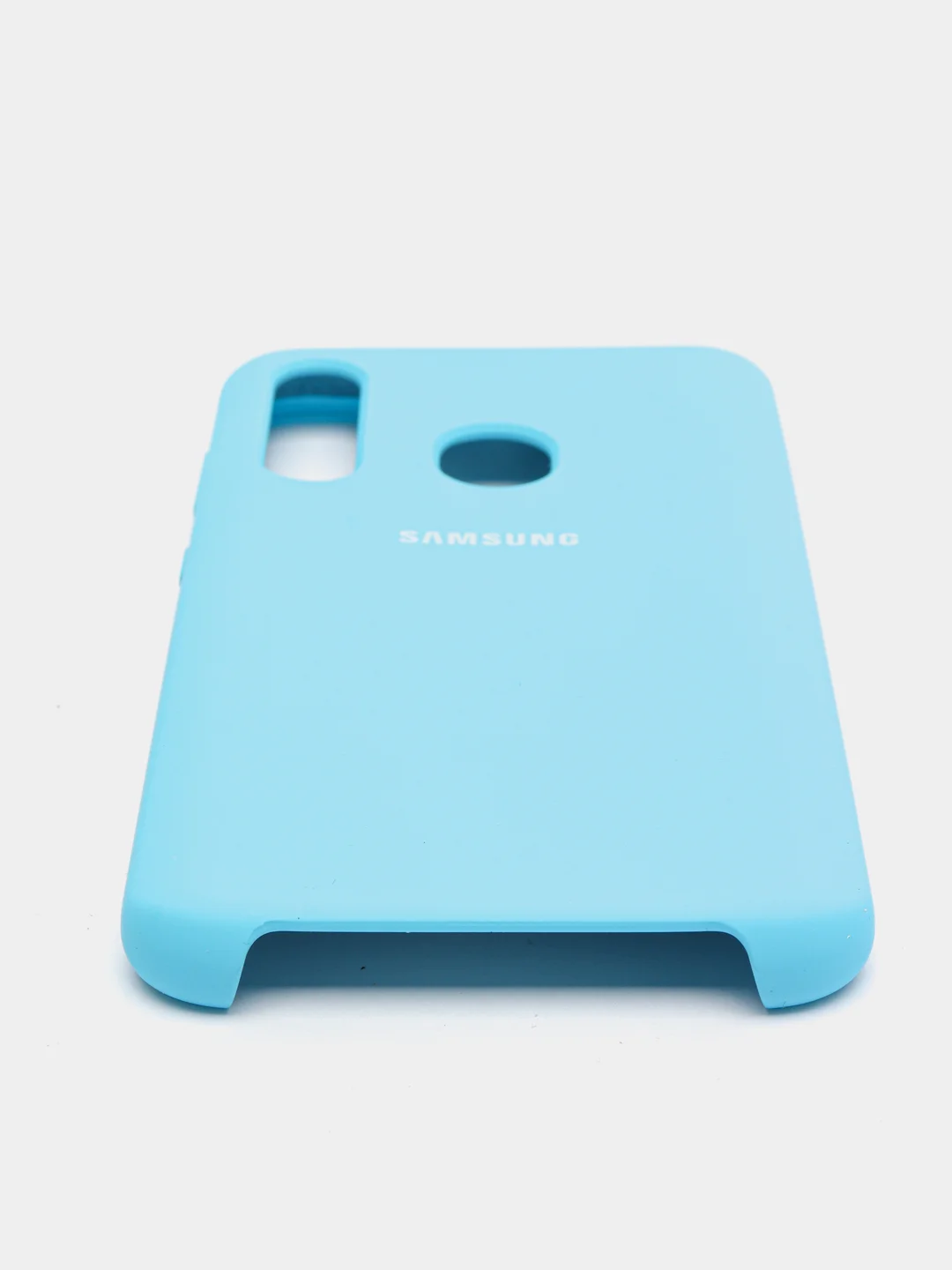 Голубой чехол силиконовый Silicone Cover Case для Samsung Galaxy A20S, A60, M40