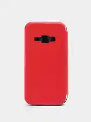 Красный чехол книжка для Samsung J1 2016, Самсунг