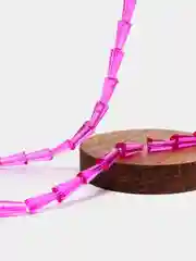 Фуксия бусины стеклянные, форма конус