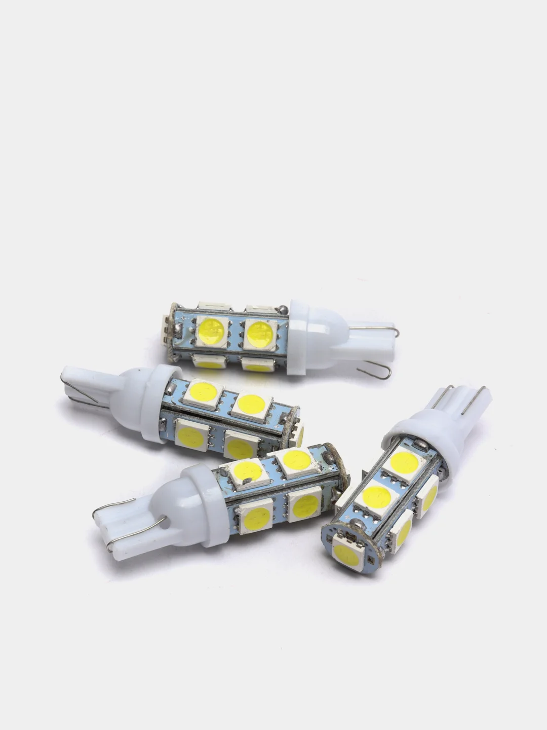 Белый светодиодные Габаритные LED лампы огни W5W T10 Лампочки габариты/огонь/салон/подсветка