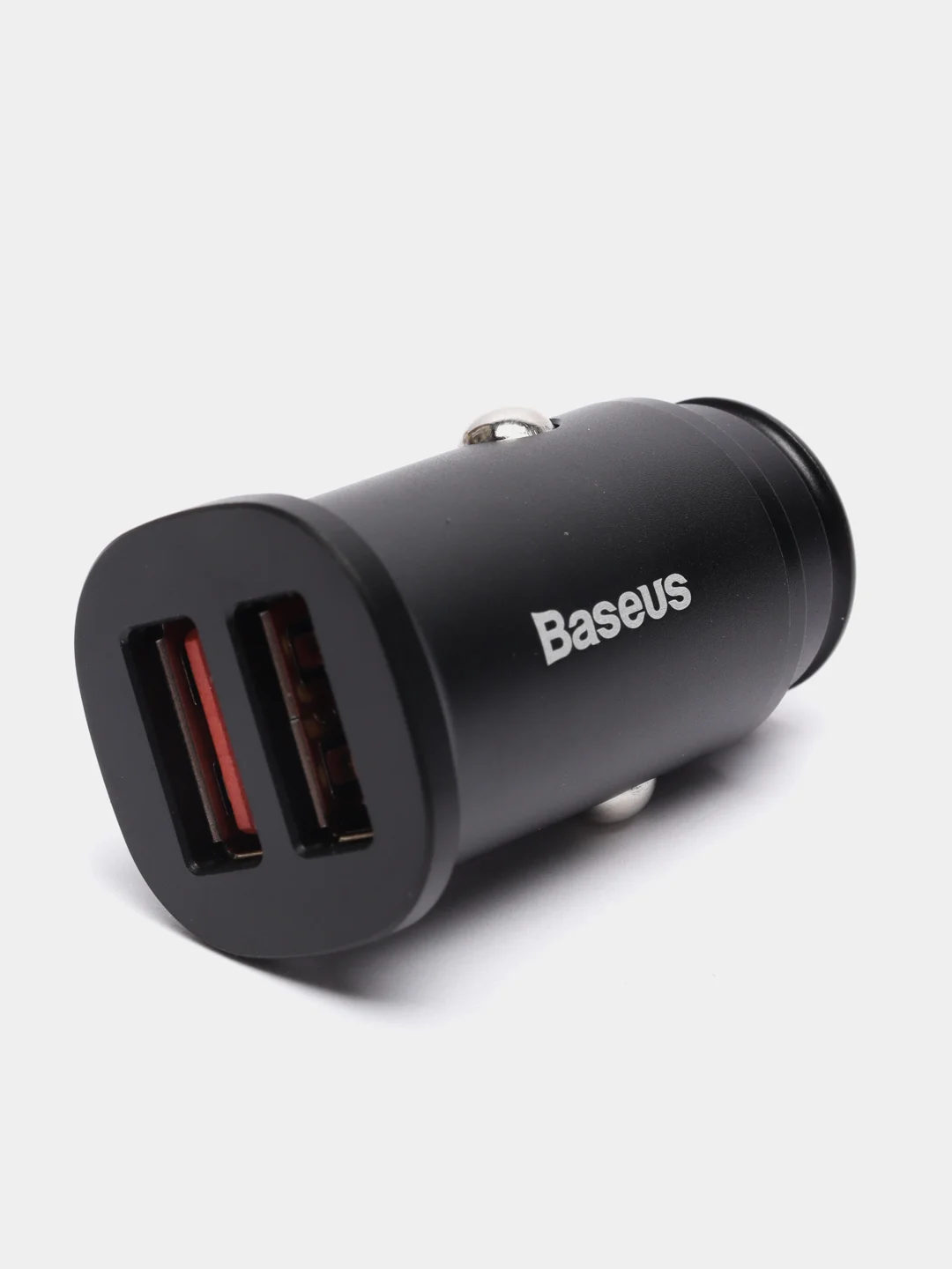 Черный автомобильное зарядное устройство Baseus Premium Square metal A+A (2хUSB, 30W, QC3.0)
