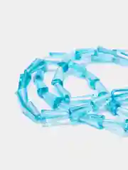 Бирюзовый бусины стеклянные, форма конус, с АВ-эффектом