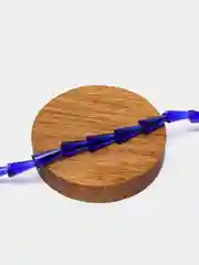 Синий бусины стеклянные, форма конус