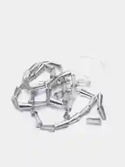 Серый меланж бусины стеклянные, форма конус