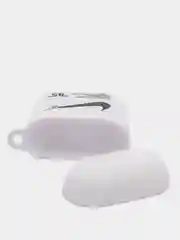 Желтый силиконовый чехол для наушников Apple Airpods 1, 2. с принтом Nike, Nasa (Найк, Наса))