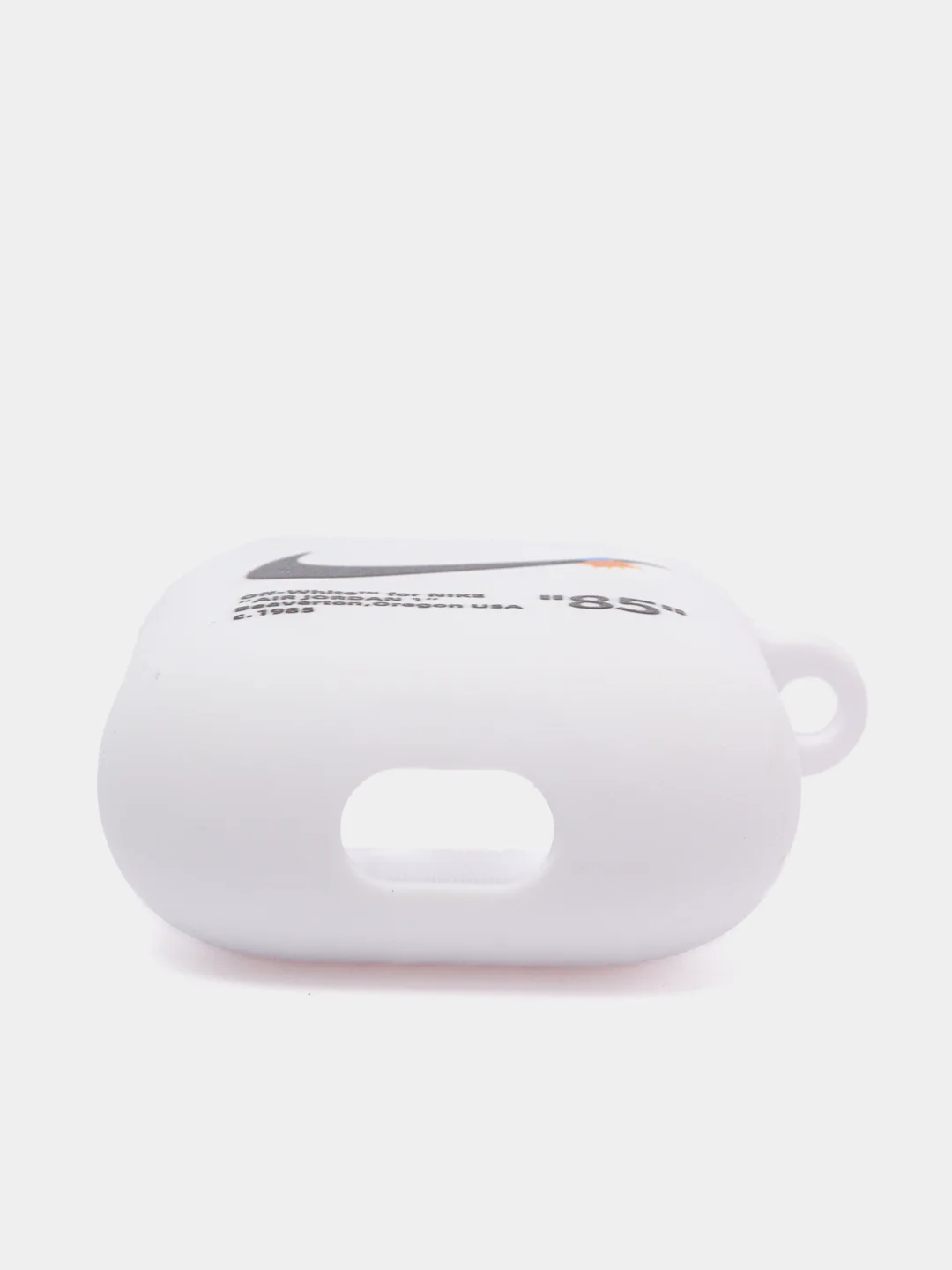 Желтый силиконовый чехол для наушников Apple Airpods 1, 2. с принтом Nike, Nasa (Найк, Наса))
