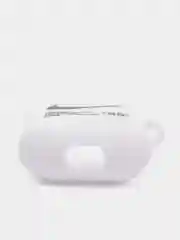 Желтый силиконовый чехол для наушников Apple Airpods 1, 2. с принтом Nike, Nasa (Найк, Наса))