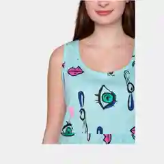 Мятный сарафан женский