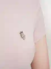 Серебряный брошь женская на булавке на одежду / Украшение