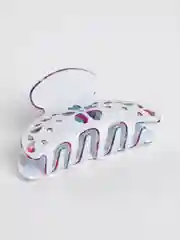Белый краб-заколка для волос