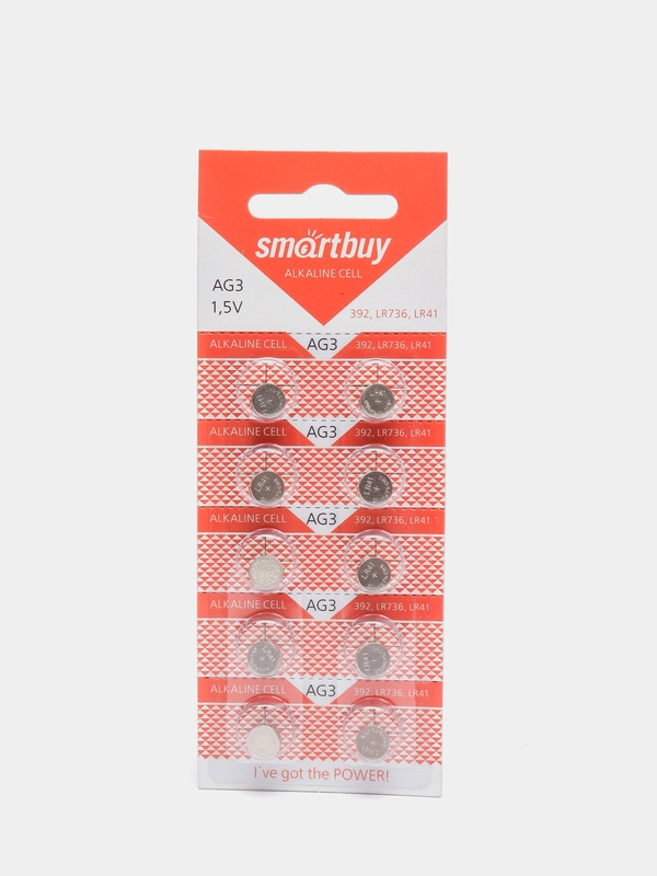 Батарейки Smartbuy AG3 (LR41, G3, 392, LR736, 192, SR41)