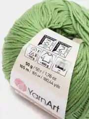 Оливковый пряжа YarnArt Baby cotton, 50 г, 165 м, акрил и хлопок