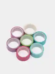 Клейкие WASHI-ленты для декора "Пастель", 7 шт, 0,015 х 3 м