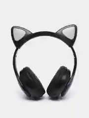 Черный беспроводные наушники Cat Ear Bluetooth, c кошачьими светящимися ушками