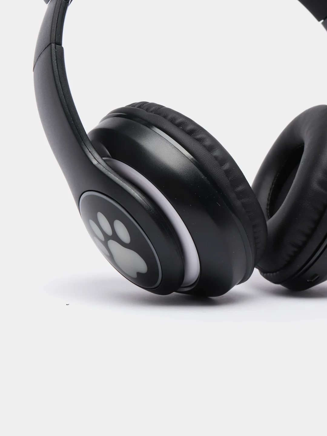 Черный беспроводные наушники Cat Ear Bluetooth, c кошачьими светящимися ушками