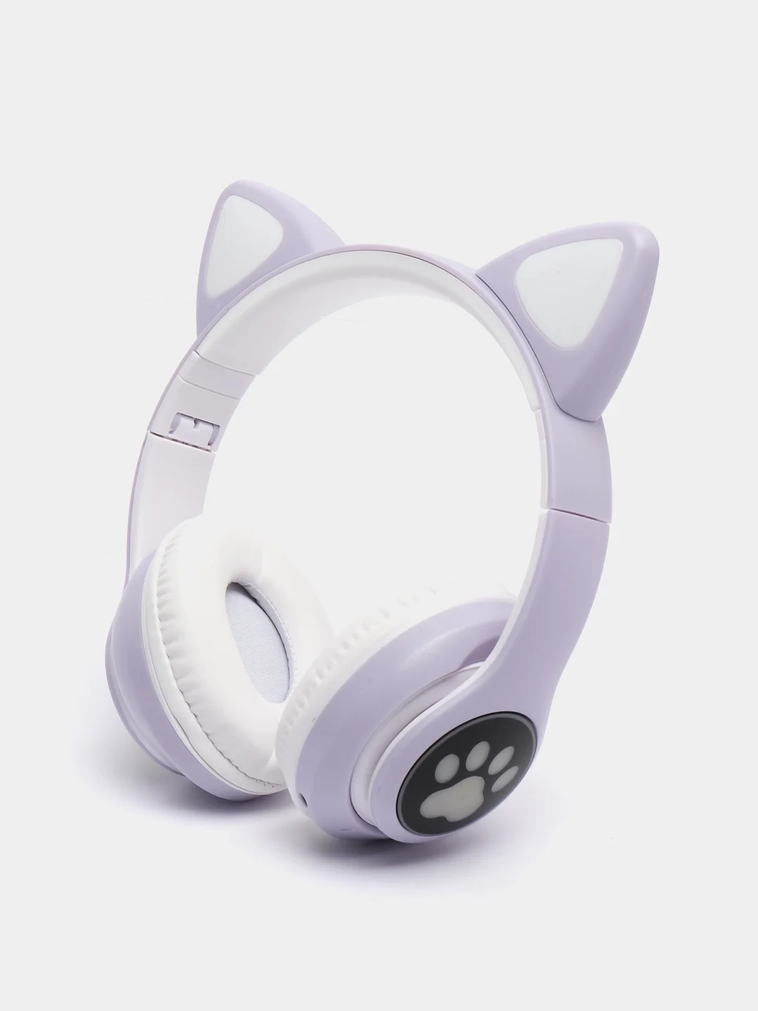 Сиреневый беспроводные наушники Cat Ear Bluetooth, c кошачьими светящимися ушками