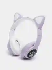 Сиреневый беспроводные наушники Cat Ear Bluetooth, c кошачьими светящимися ушками