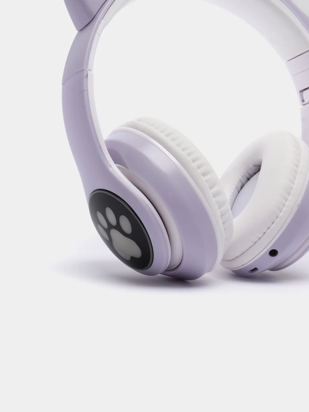 Сиреневый беспроводные наушники Cat Ear Bluetooth, c кошачьими светящимися ушками