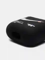 Черный силиконовый чехол для наушников Apple Airpods 1, 2. с принтом Nike, Nasa (Найк, Наса))