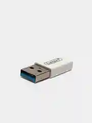 Белый адаптер переходник USB Type C (вход) - USB 3.0 (выход) iPhone