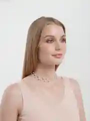 Чокер серебристый с жемчугом