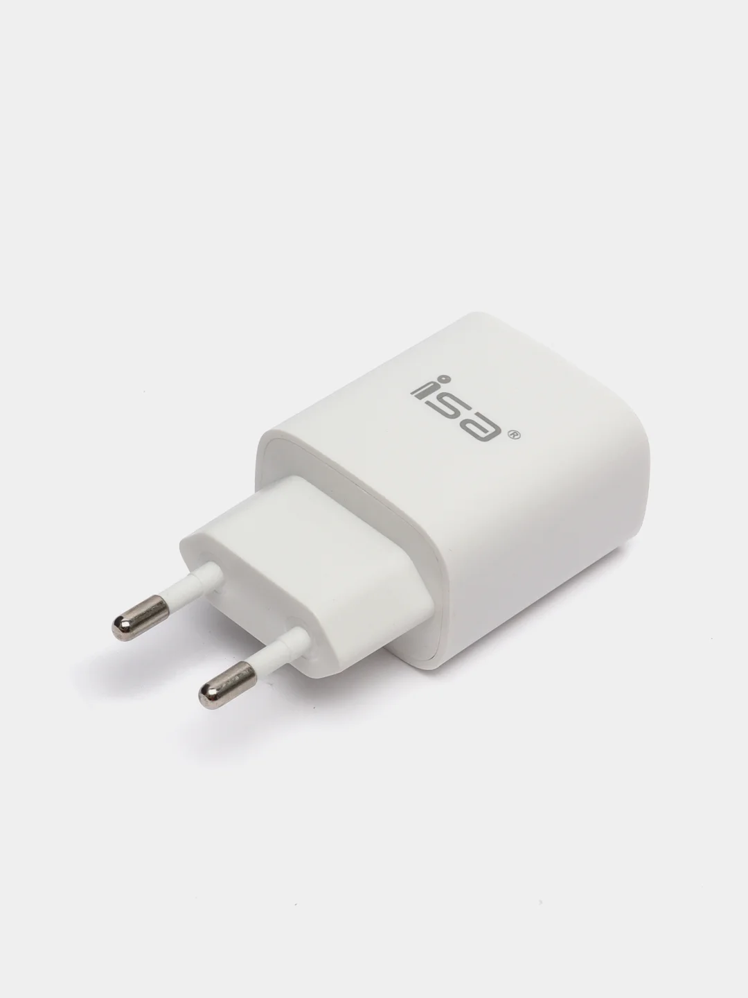 Сетевое зарядное устройство iSa / iPhone, Android / быстрая зарядка / Type-C+USB, 20W, зарядник