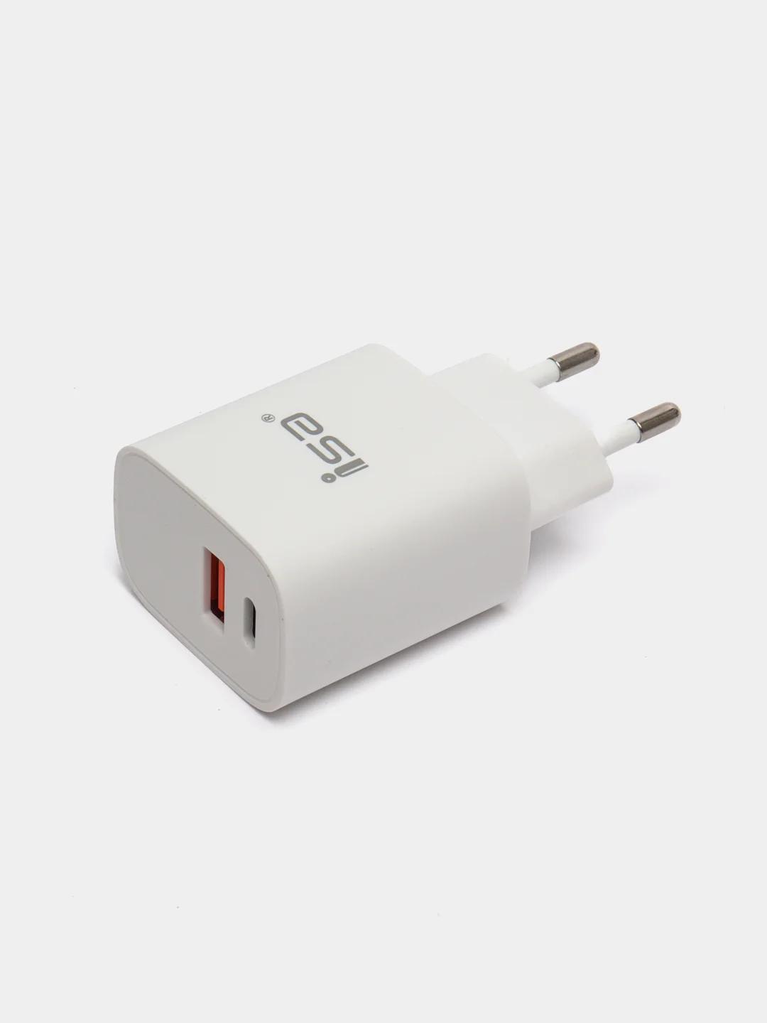 Сетевое зарядное устройство iSa / iPhone, Android / быстрая зарядка / Type-C+USB, 20W, зарядник