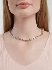Серебряный цепь-чокер