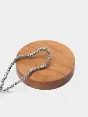 Серебряный бусины с гранями 2 мм стеклянные, гальваника