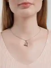 Серебряный цепочка с подвеской "Любовь"