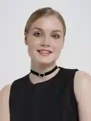 Черный чокер-ожерелье на шею, из бархата и жемчуга