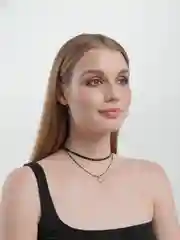Серый металлик чокер